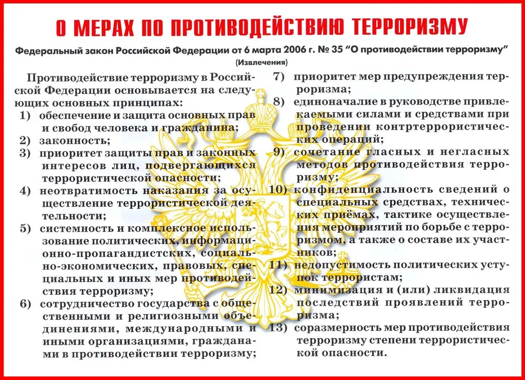 Плакат_О мерах противодействия терроризму